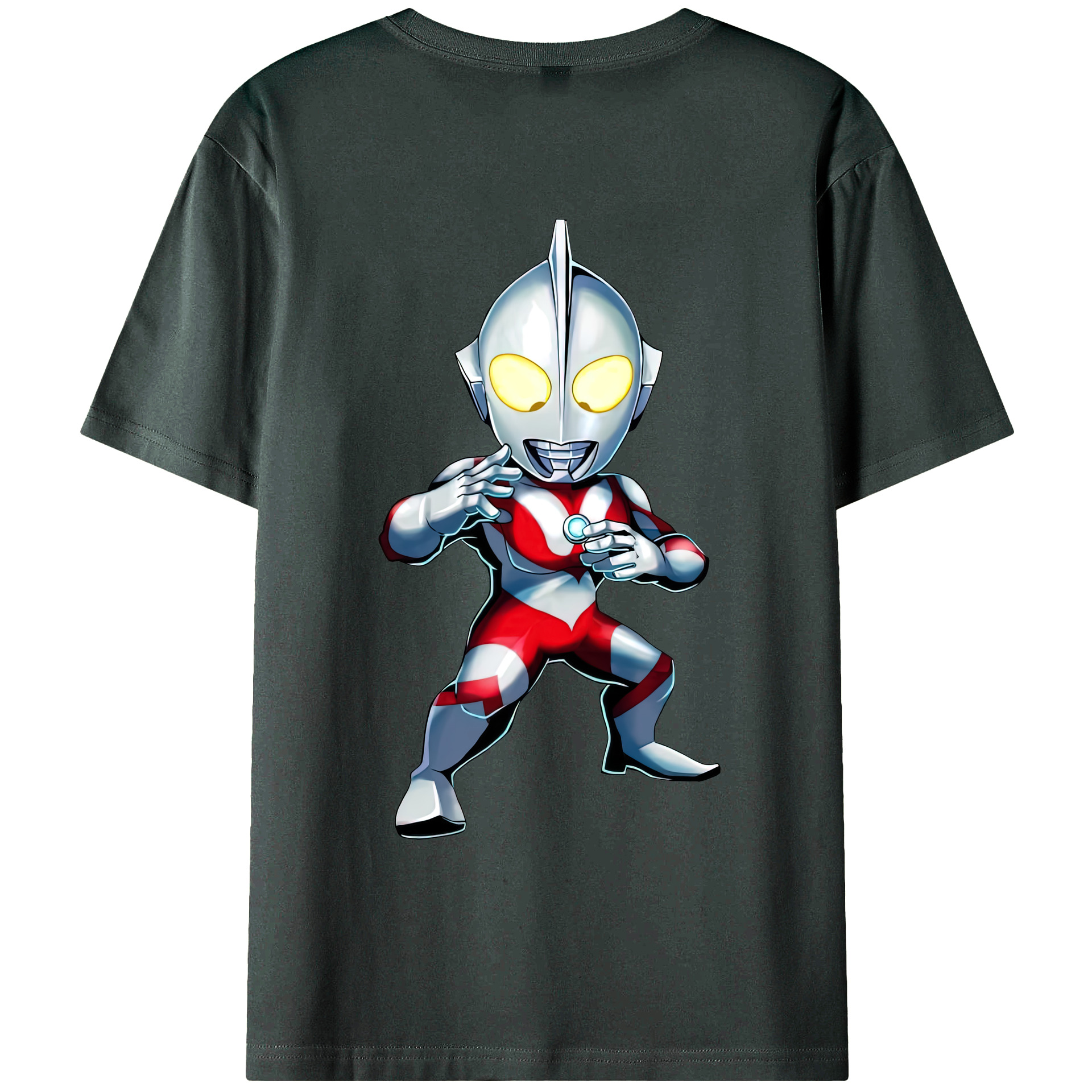 （画像用） ウルトラマン Ultraman 綿100％ メンズ半袖Tシャツ（バックプリント） 通気性